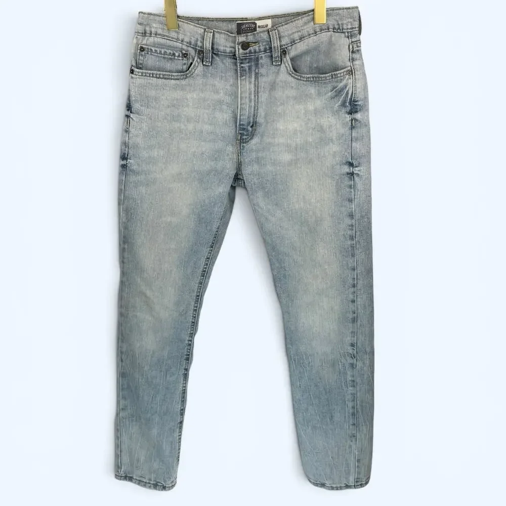 Levi's Signature Regular Light Wash Stretch Men's Jeans 32x30 (33x31) 59240073